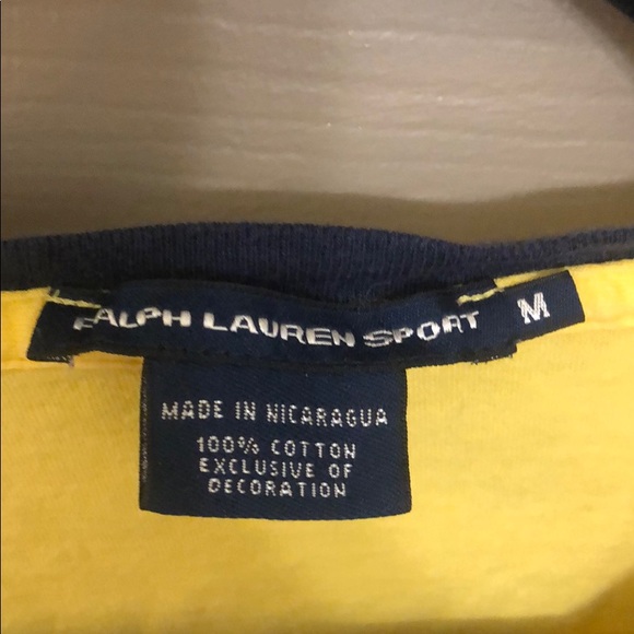 ✨ Yellow and navy Ralph Lauren Sport T - Picture 3 of 4